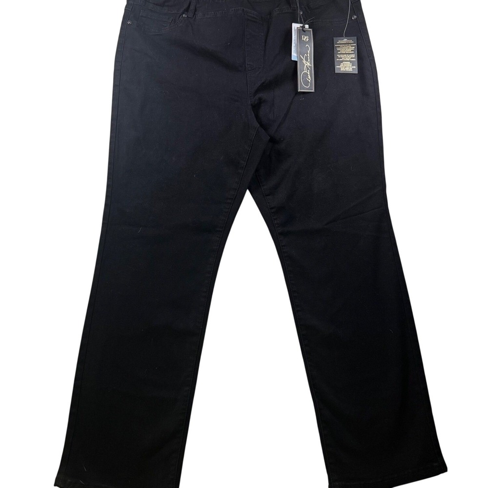 DG2 Diane Gilman CoolMax Black Straight‎ Leg Jeans NWT Womens 22W